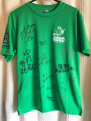 AOKC代表サインＴシャツ